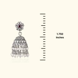 Heavy Oxidised Silver Jhumka