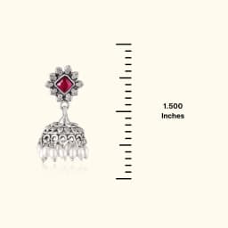 Antique Oxidised Silver Jhumka