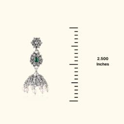 Eshra Oxidised Silver Jhumka