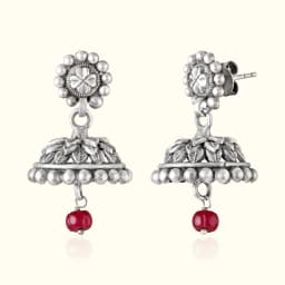 Gulzar Oxidised Silver Jhumka