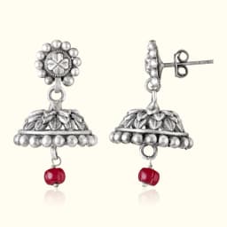 Gulzar Oxidised Silver Jhumka