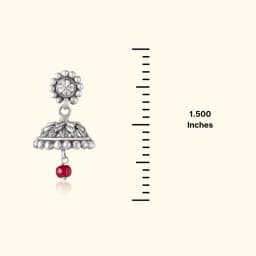 Gulzar Oxidised Silver Jhumka