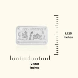 Happy Wedding Engraved 999 Silver Biscuit