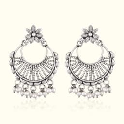 ChandBali Oxidised Silver Earrings