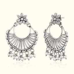 ChandBali Oxidised Silver Earrings