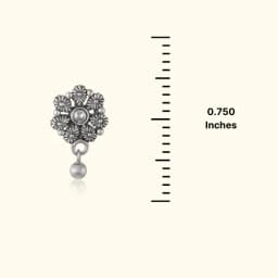Mini Blossom Oxidised Silver Earrings