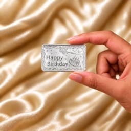 Happy Birthday Engraved 999 Silver Biscuit
