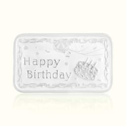 Happy Birthday Engraved 999 Silver Biscuit