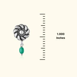 Spiral Swirl Oxidised Silver Drops