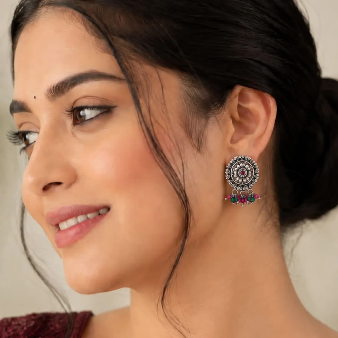 Timeless Oxidised Silver Earrings