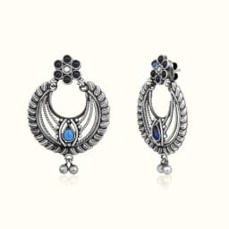 Artistic Oxidised Silver Earrings