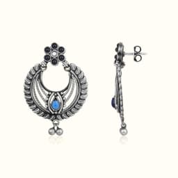 Artistic Oxidised Silver Earrings