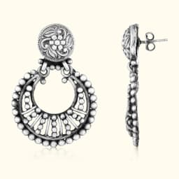 Oxidized Silver Wave Earrings