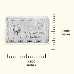 Happy Wedding Anniversary Engraved 999 Silver Biscuit