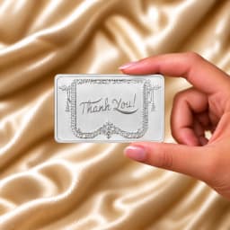 Thank You Engraved 999 Silver Biscuit