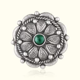 Forest Charm Oxidised Silver Adjustable Ring