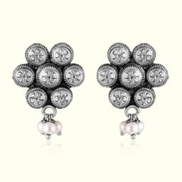 Ghare’s OxiBloom Pearls Silver Earrings
