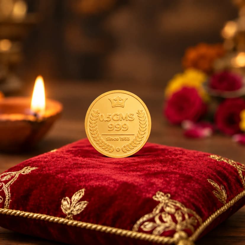 0.5 Gram 24KT (999) Pure Gold Coin