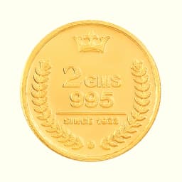 2 Gram 24KT (995) Pure Gold Coin