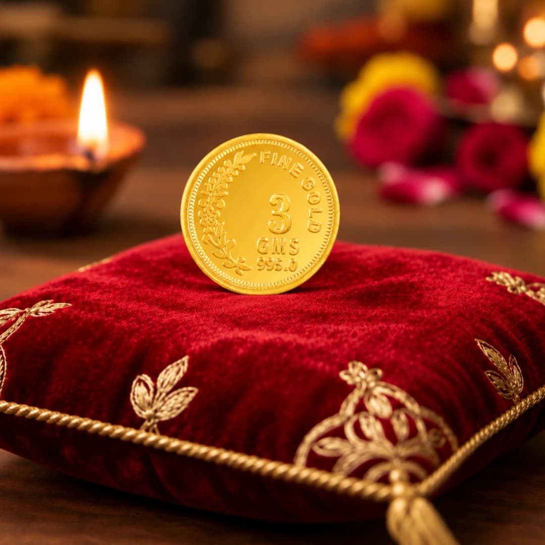 3 Gram 24KT (995) Pure Gold Coin