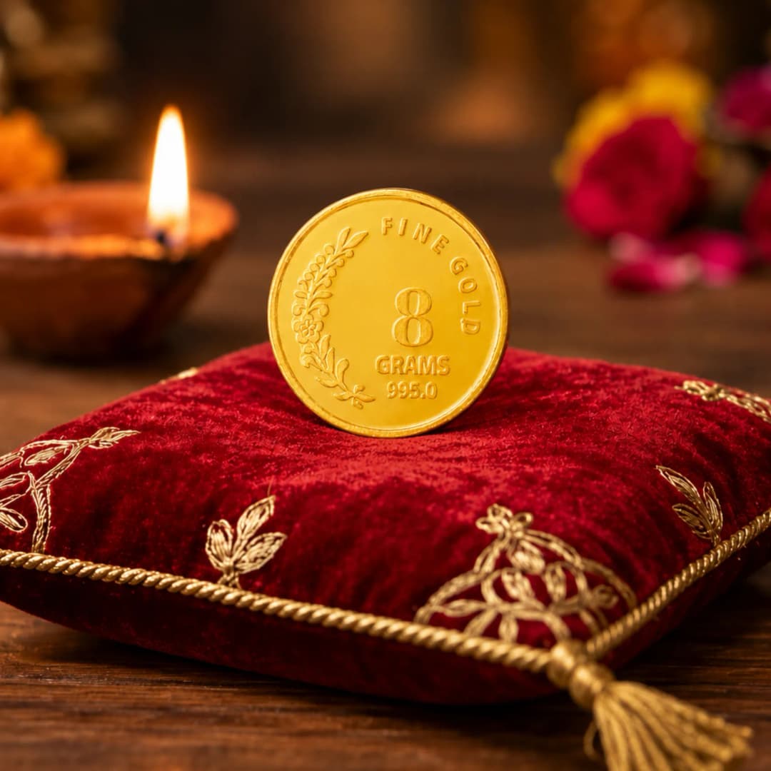 8 Gram 24KT (995) Pure Gold Coin