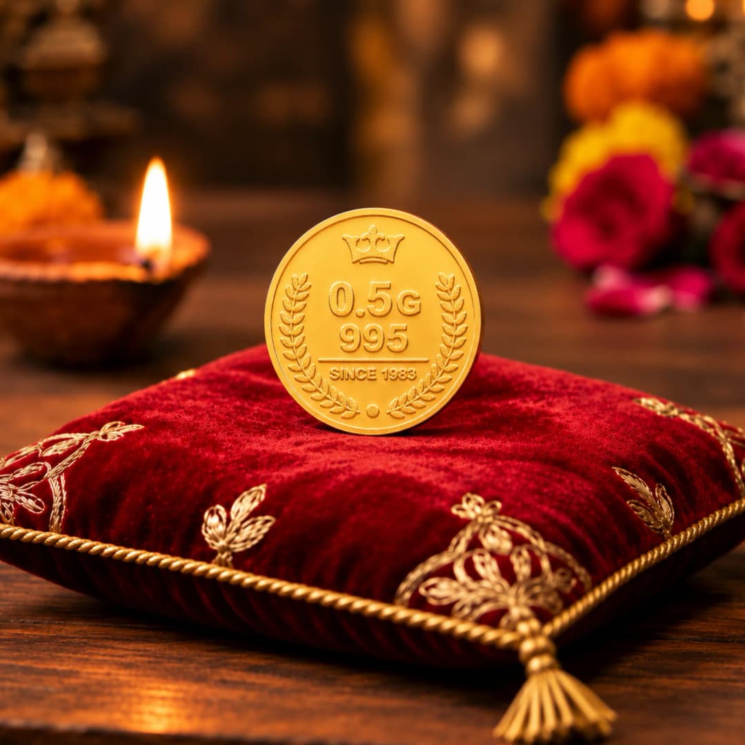 0.5 Gram 24KT (995) Pure Gold Coin