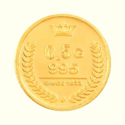 0.5 Gram 24KT (995) Pure Gold Coin