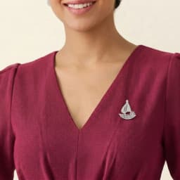 Silver Sailboat Brooch