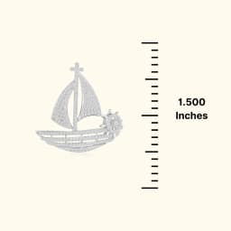 Silver Sailboat Brooch