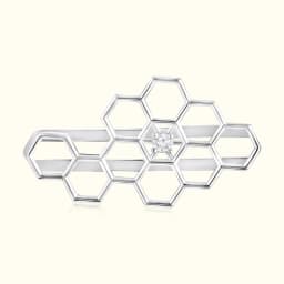 Silver Honeycomb Watch Band