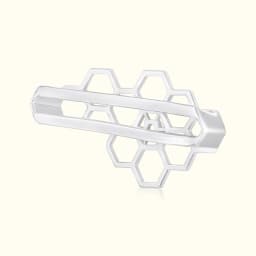 Silver Honeycomb Watch Band