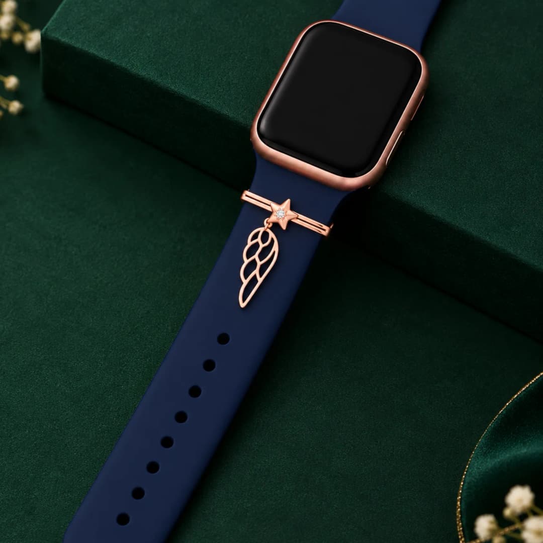 Silver Star & Wing Rose Gold Watch Band