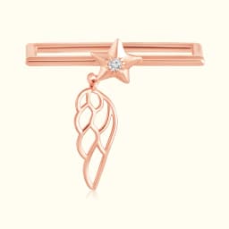 Silver Star & Wing Rose Gold Watch Band