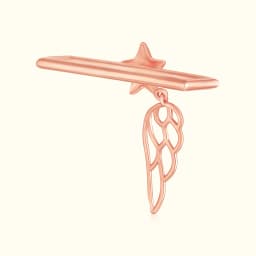 Silver Star & Wing Rose Gold Watch Band