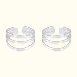 Classic Three Line Silver Toe Ring