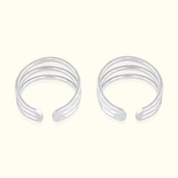 Classic Three Line Silver Toe Ring