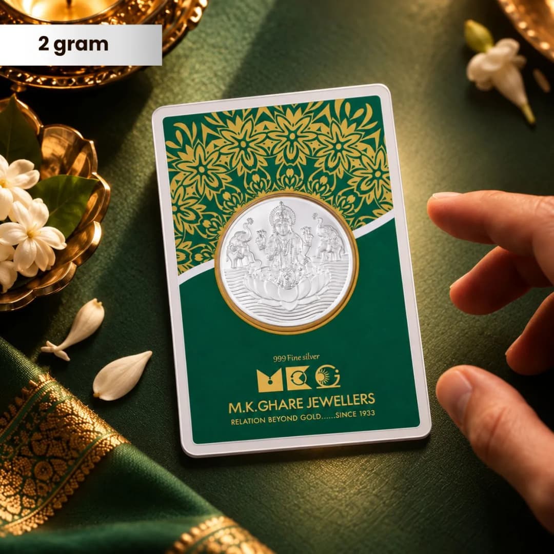 2 Gram 999  Lakshmi Pure Silver Gift Coin