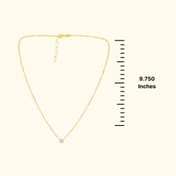 22ct Single Solitaire Pendant Gold Chain