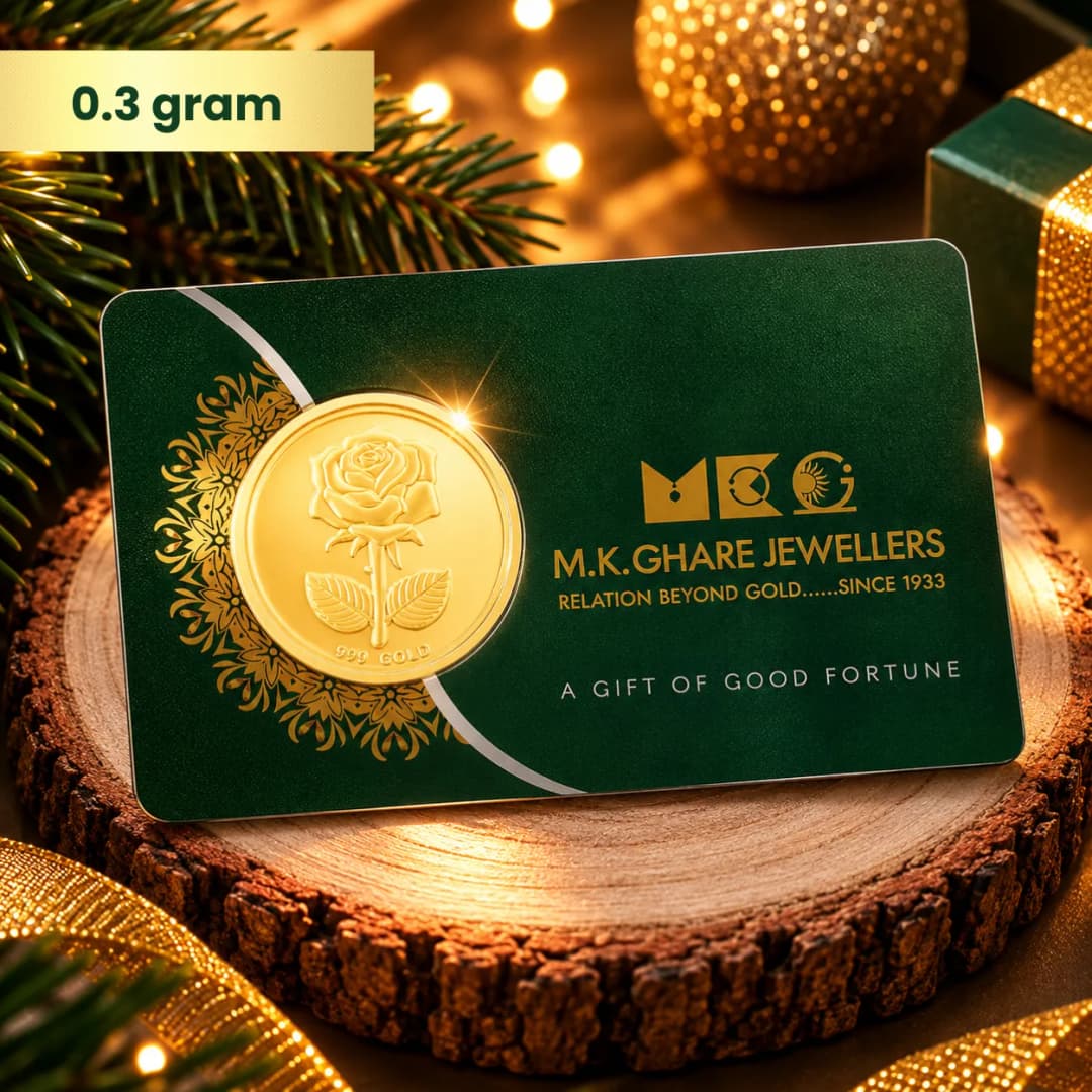 0.3 Gram 24KT (999) Rose Pure Gold Gift Coin