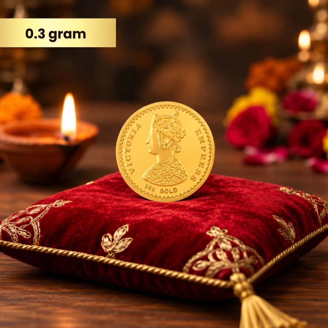 0.3 Gram 24KT (999) Victoria Pure Gold Gift Coin
