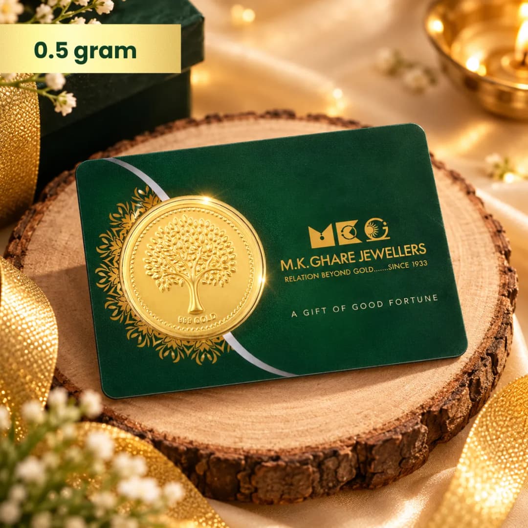 0.5 Gram 24KT (999) Kalpvruksh Pure Gold Coin