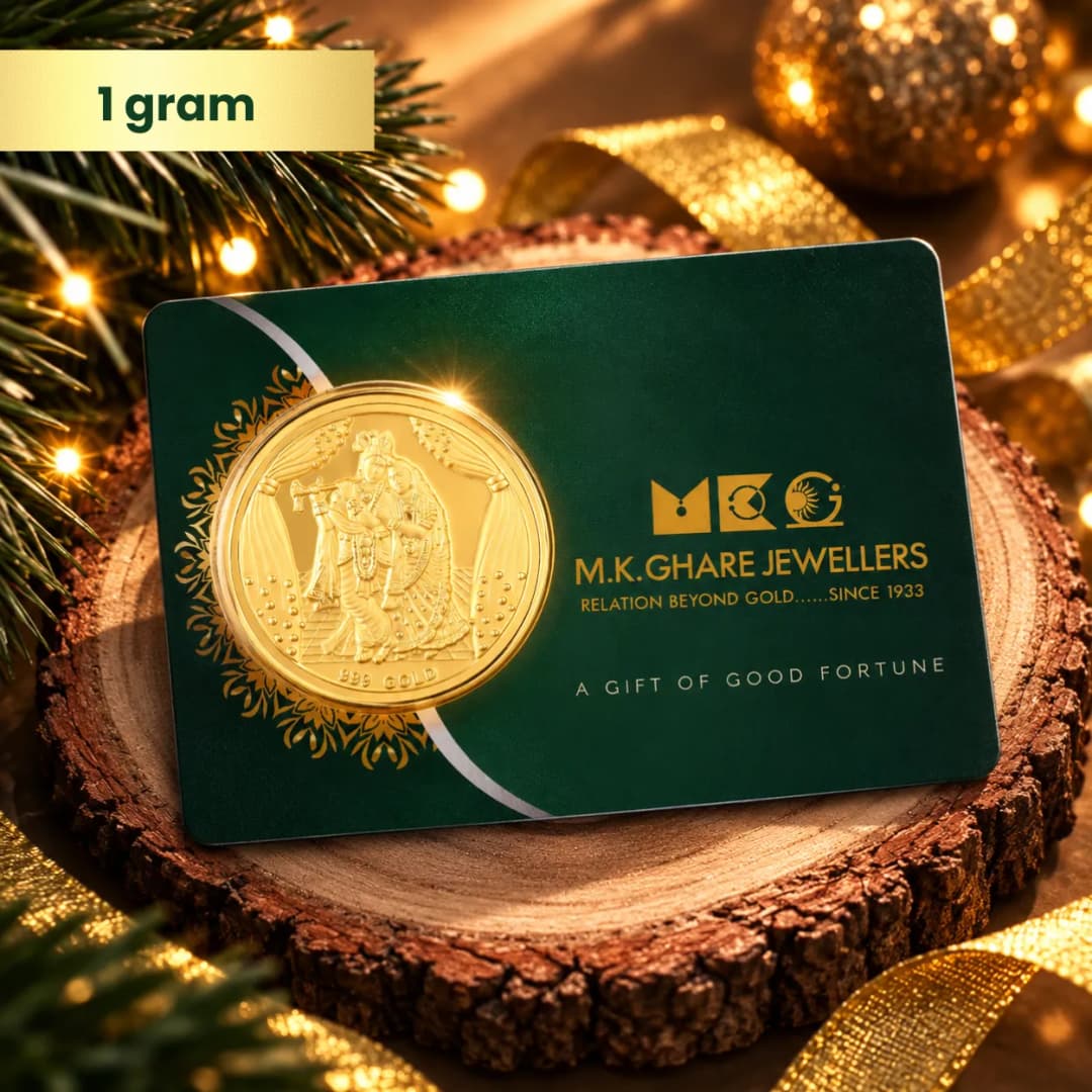 1 Gram 24KT (999) Radha Krishna Pure Gold Coin