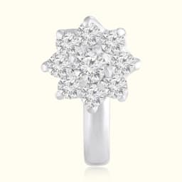Modern Silver Press Nose Pin