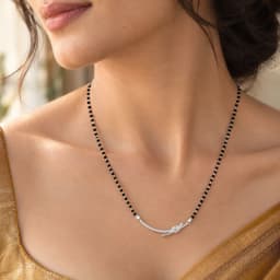 Silver Mangalsutra with Pavé Knot Pendant