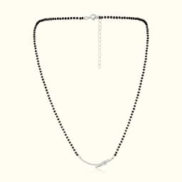 Silver Mangalsutra with Pavé Knot Pendant