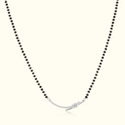 Silver Mangalsutra with Pavé Knot Pendant