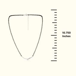 Silver Mangalsutra with Pavé Knot Pendant