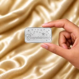 Congratulations Engraved 999 Silver Biscuit