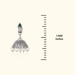 Aarohi Oxidised Silver Jhumka