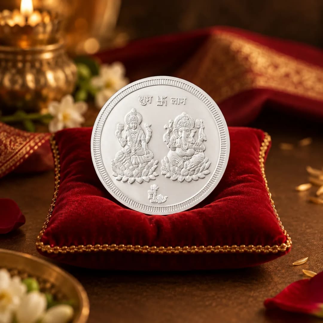 20 Gram 999 Lord Ganesh & Goddess Lakshmi Pure Silver Coin